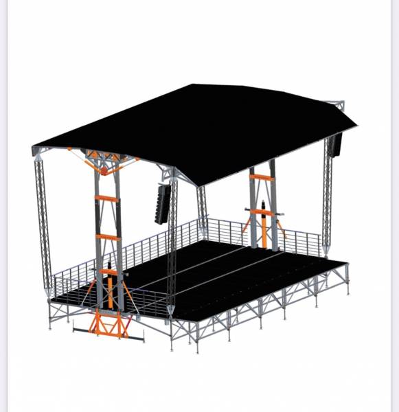 Location de scène mobiles de 80M2 EMS STAGE 120